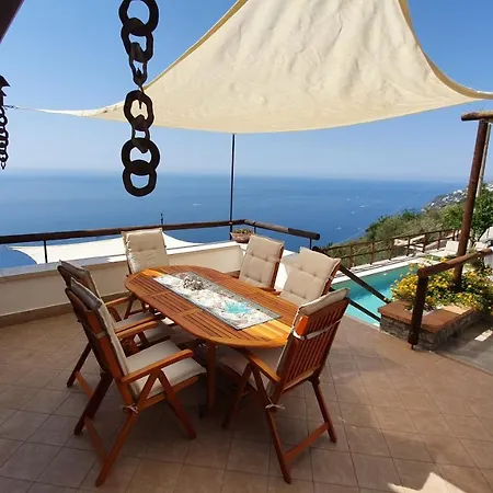 Sunrise. Pool And Seaview In Amalfi Coast Villa Conca dei Marini